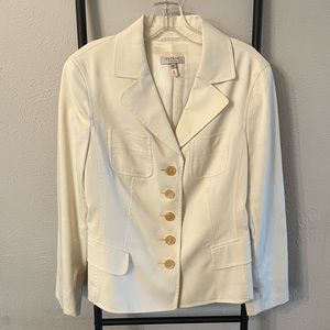 Vintage Escada Ivory Button Blazer EU Size 38 US Size 8